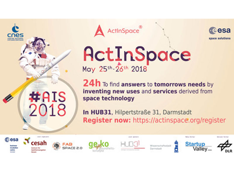 Invitation to ActInSpace Darmstadt on 25th + 26th of May in HUB31